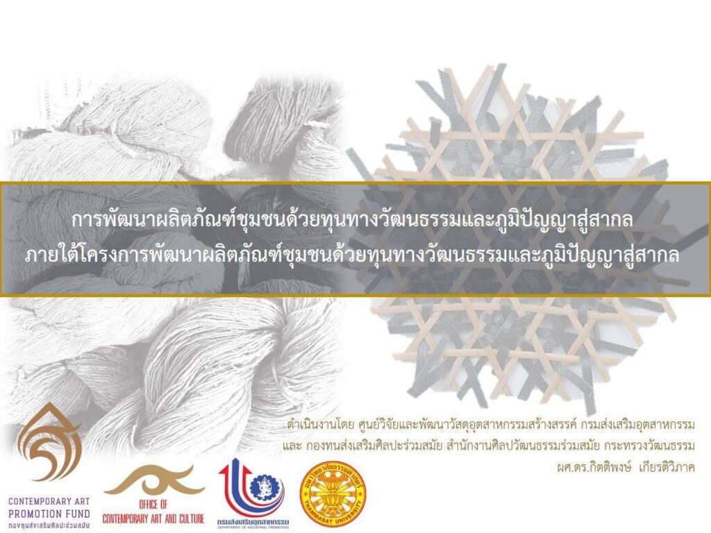 โครงการออกแบบและพัฒนาผลิตภัณฑ์หัตถอุตสาหกรรมชุมชน ด้วยทุนทางวัฒนธรรมและการผสมผสานภูมิปัญญาสู่สากล เพื่อเพิ่มมูลค่าทางเศรษฐกิจ : กรณีศึกษา วิสาหกิจชุมชนจังหวัดลำปาง 1 277661618 339109271600725 6815634567168089352 n