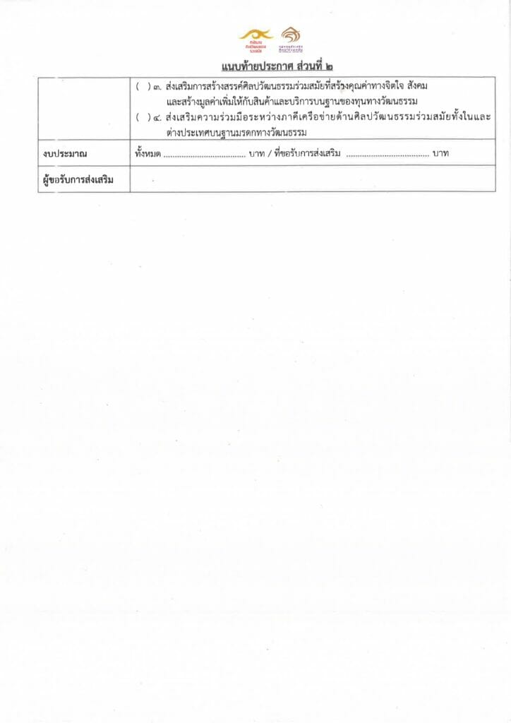 การขอรับการส่งเสริมจากกองทุนส่งเสริมศิลปะร่วมสมัย ประจำปีงบประมาณ พ.ศ. 2566 7 ประกาศให้การส่งเสริม 65 page 0007
