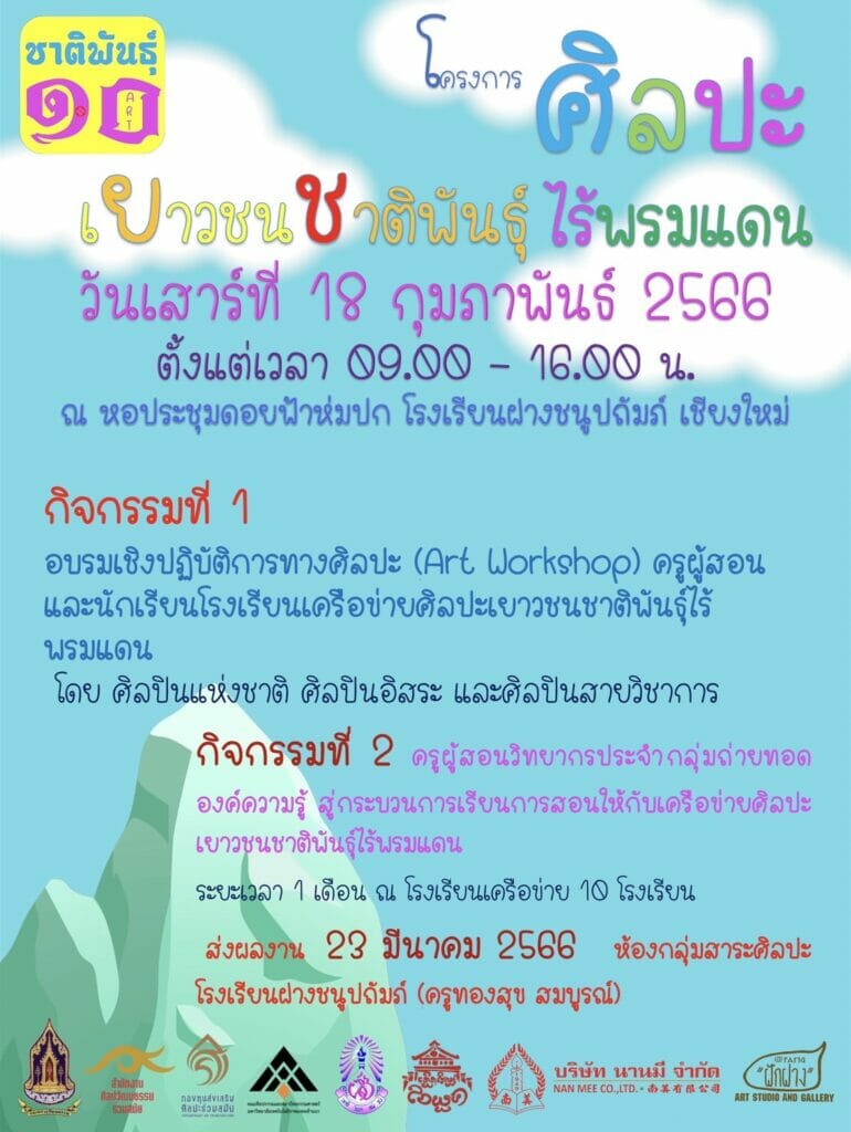 โครงการศิลปะเยาวชนชาติพันธุ์ไร้พรมแดน 1 330829932 1698984383879040 1018281161922945373 n 1